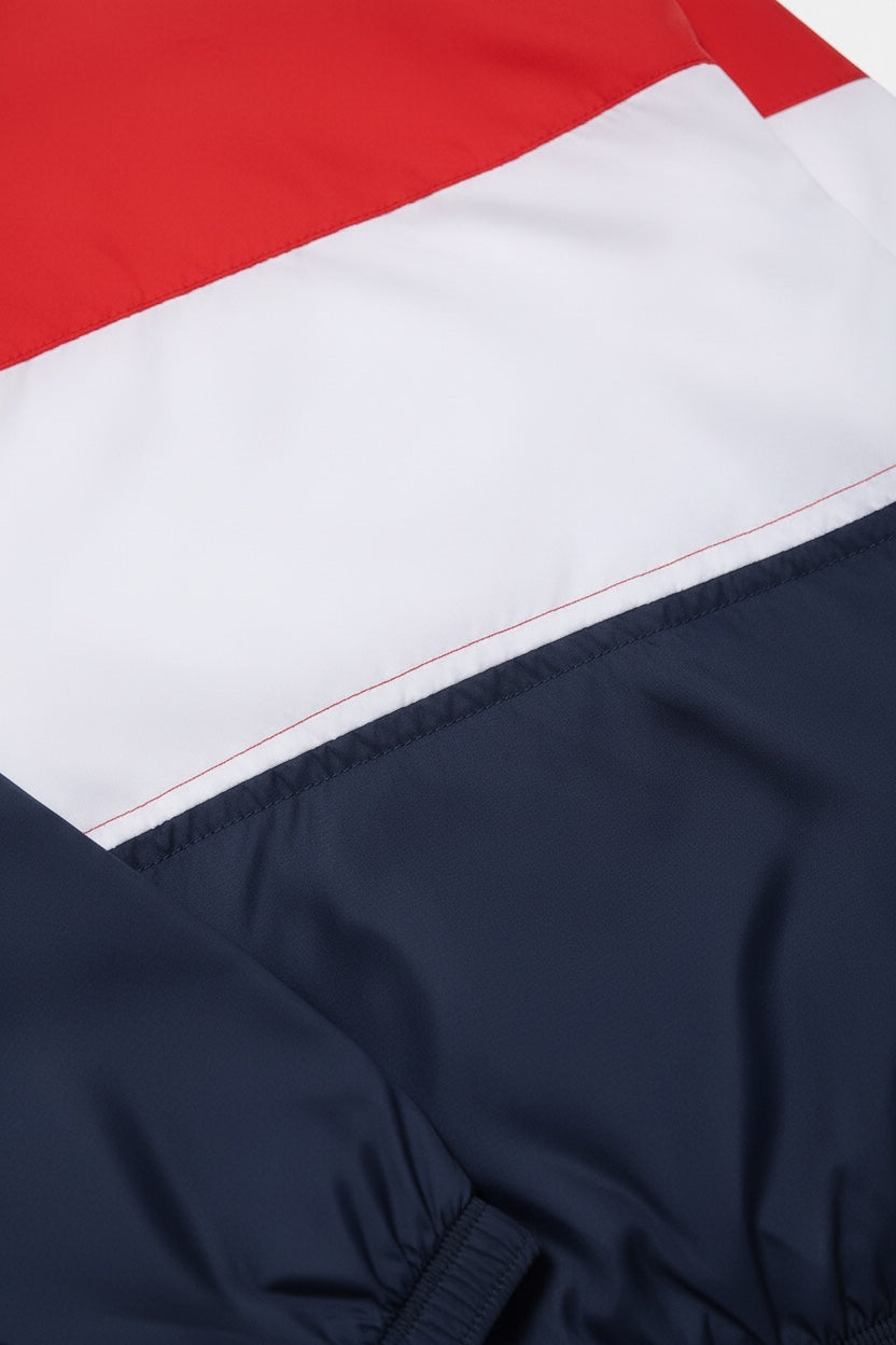 Bershka Herren Trainingsjacke Rot Weiß Blau Größe M