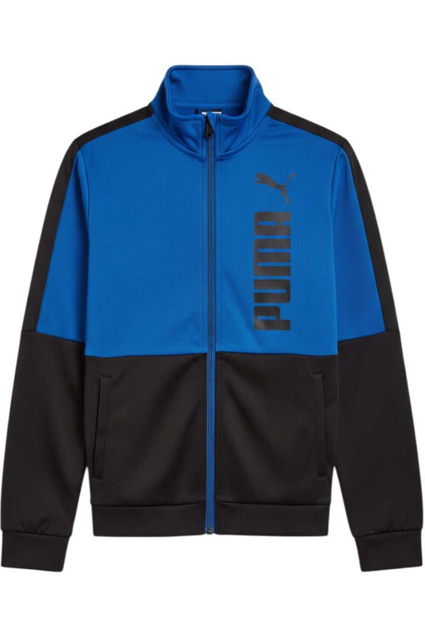 Puma Unisex Trainingsjacke Blau Schwarz Print Größe M/L