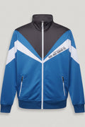 98-86 Herren Trainingsjacke Blau Schwarz Weiß Größe M