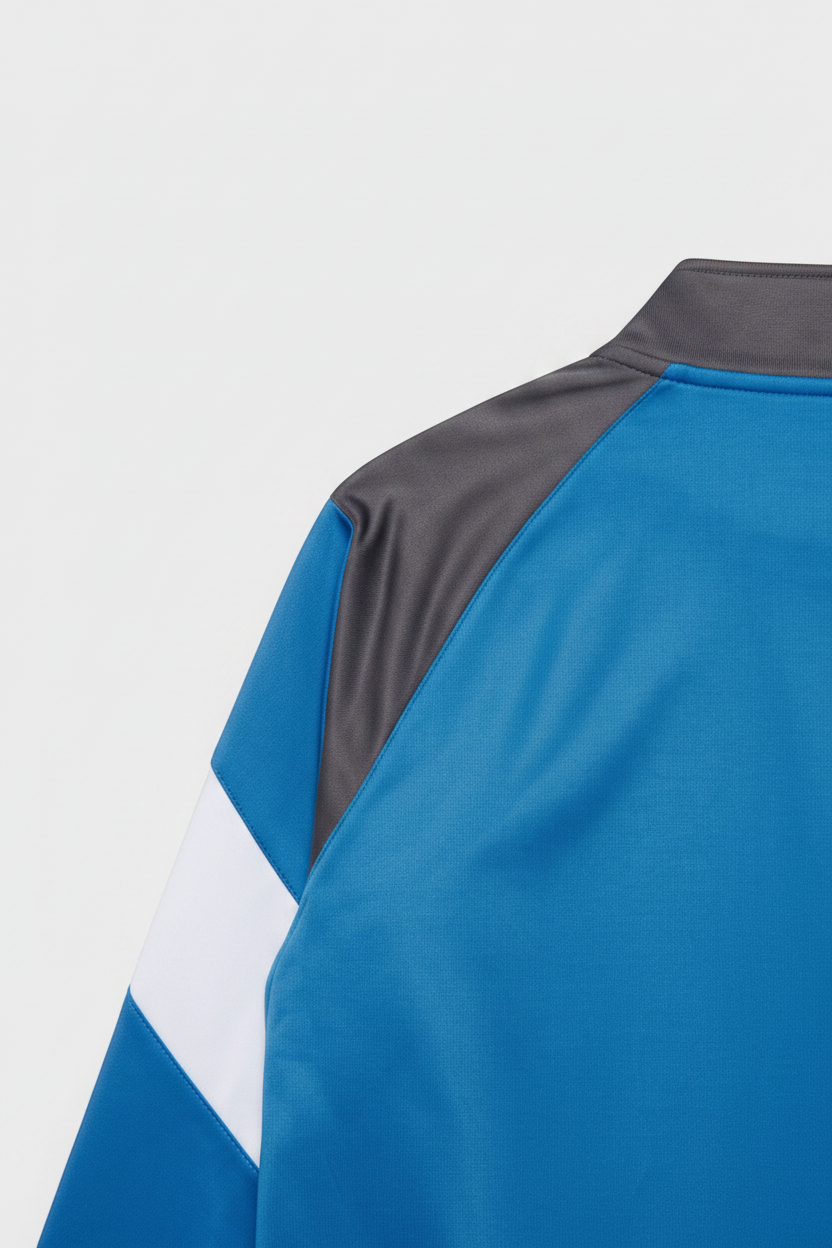 98-86 Herren Trainingsjacke Blau Schwarz Weiß Größe M