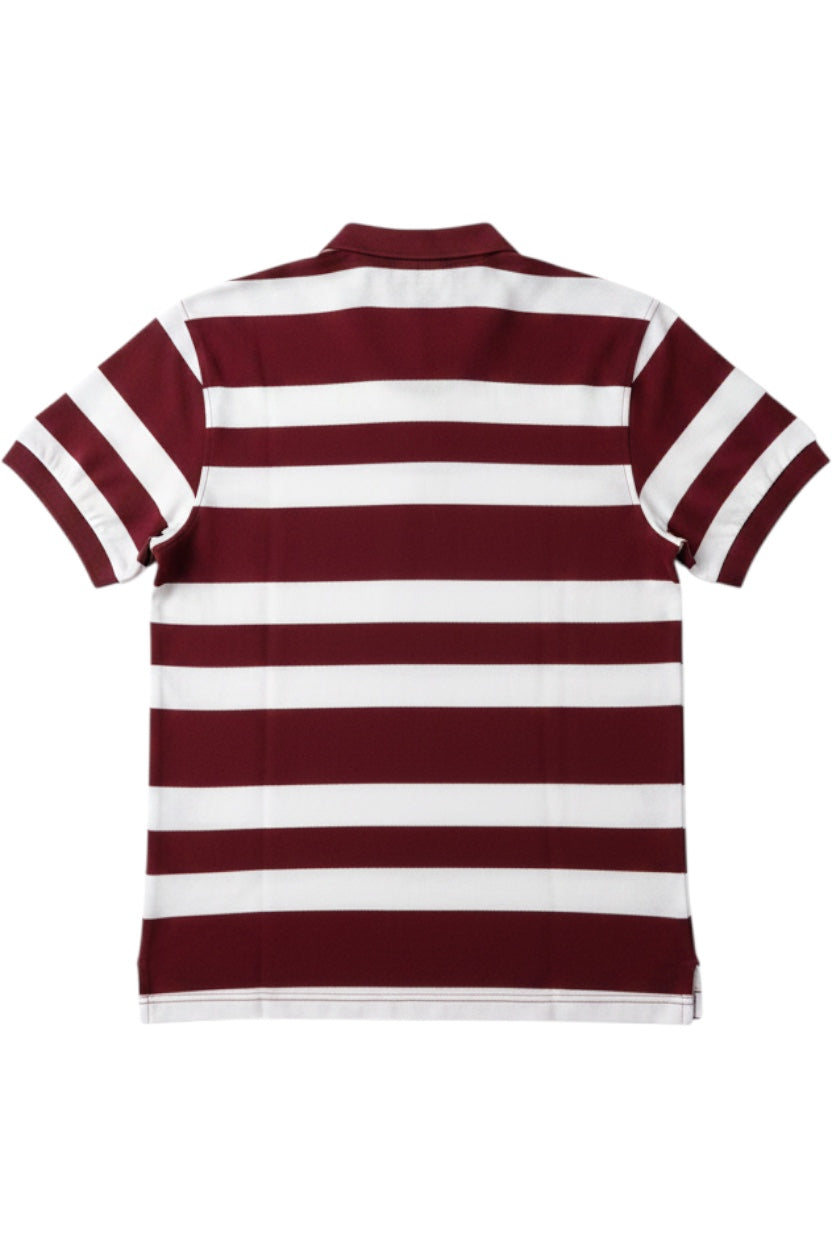 Lacoste Herren Poloshirt Gestreift Rot Weiß Größe XXL
