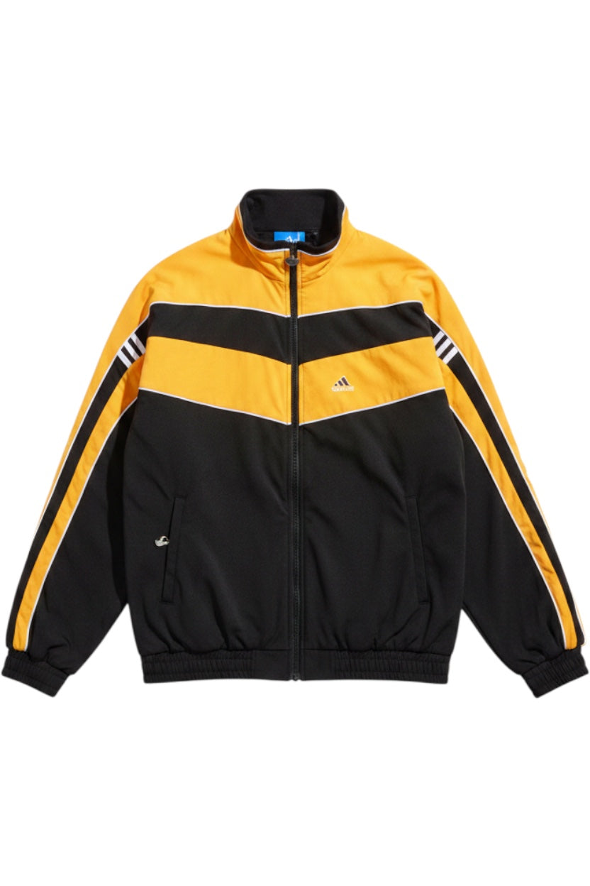 Adidas Herren Trainingsjacke Orange Schwarz Mehrfarbig Streifen Größe L