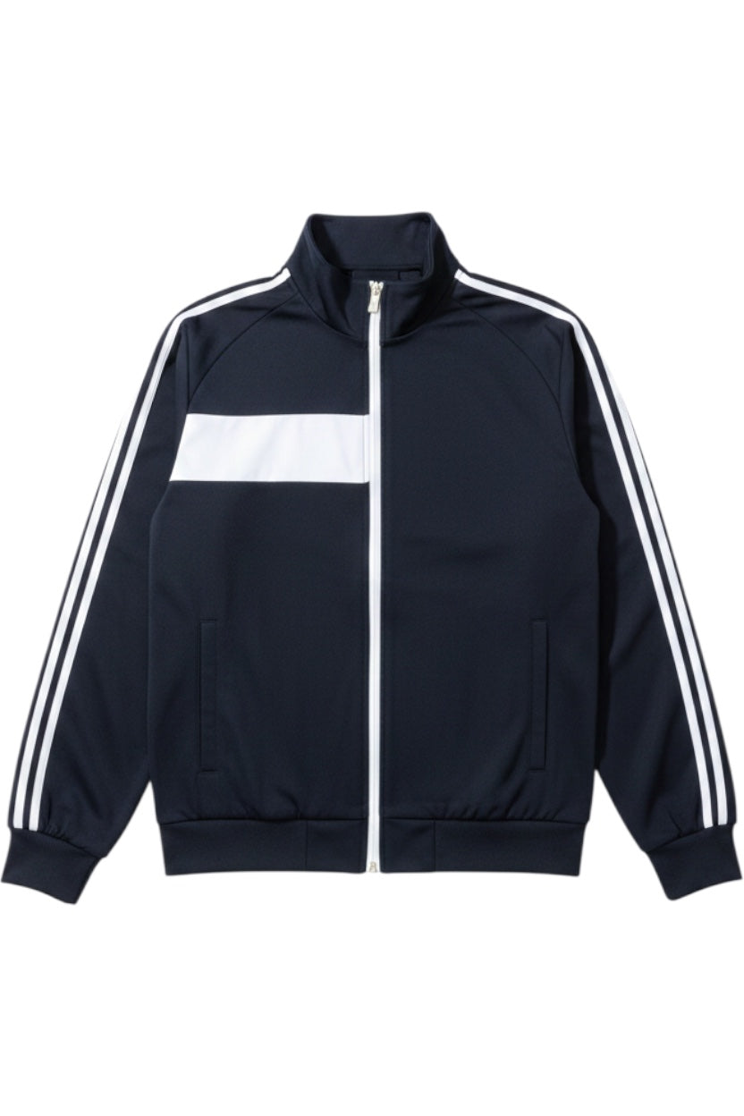 Adidas Herren Trainingsjacke Blau Weiß Größe M