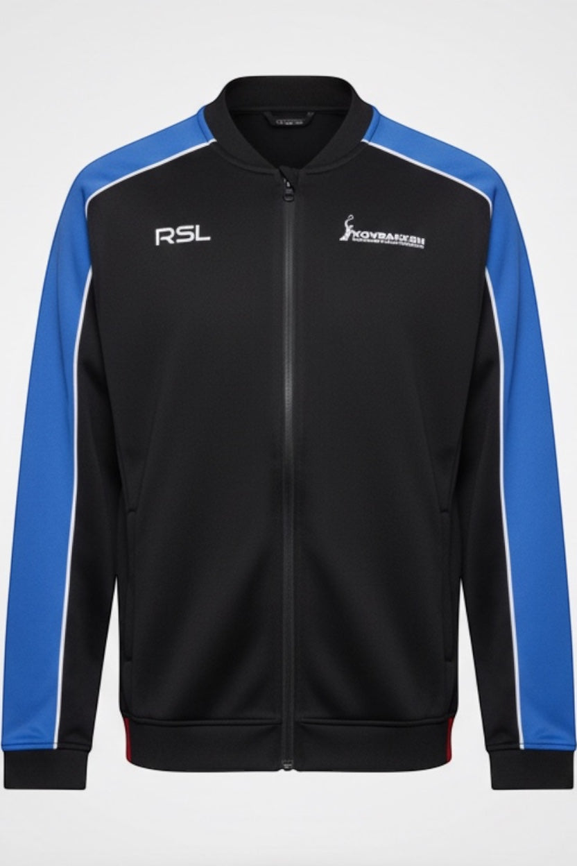 RSL Herren Trainingsjacke Grau Blau Rot Größe L