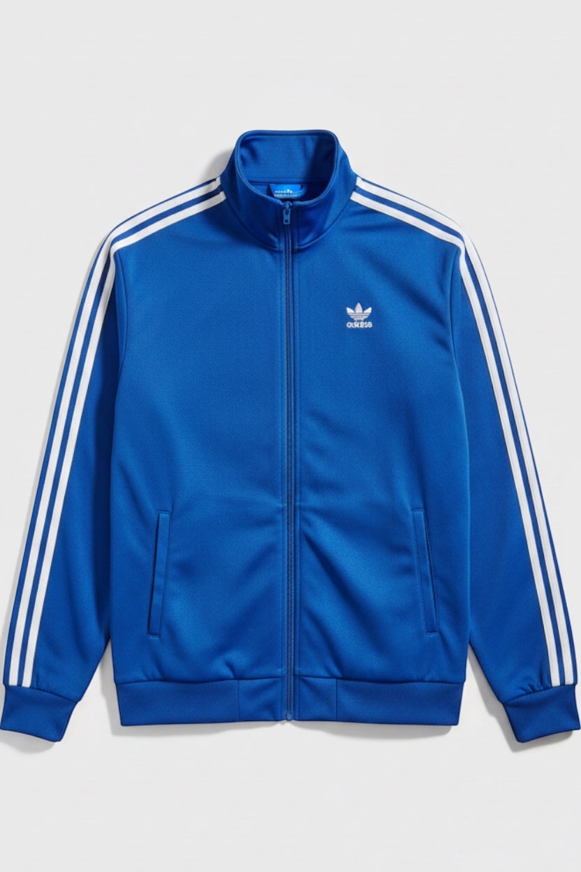 Adidas Herren Trainingsjacke Blau Weiß Größe M