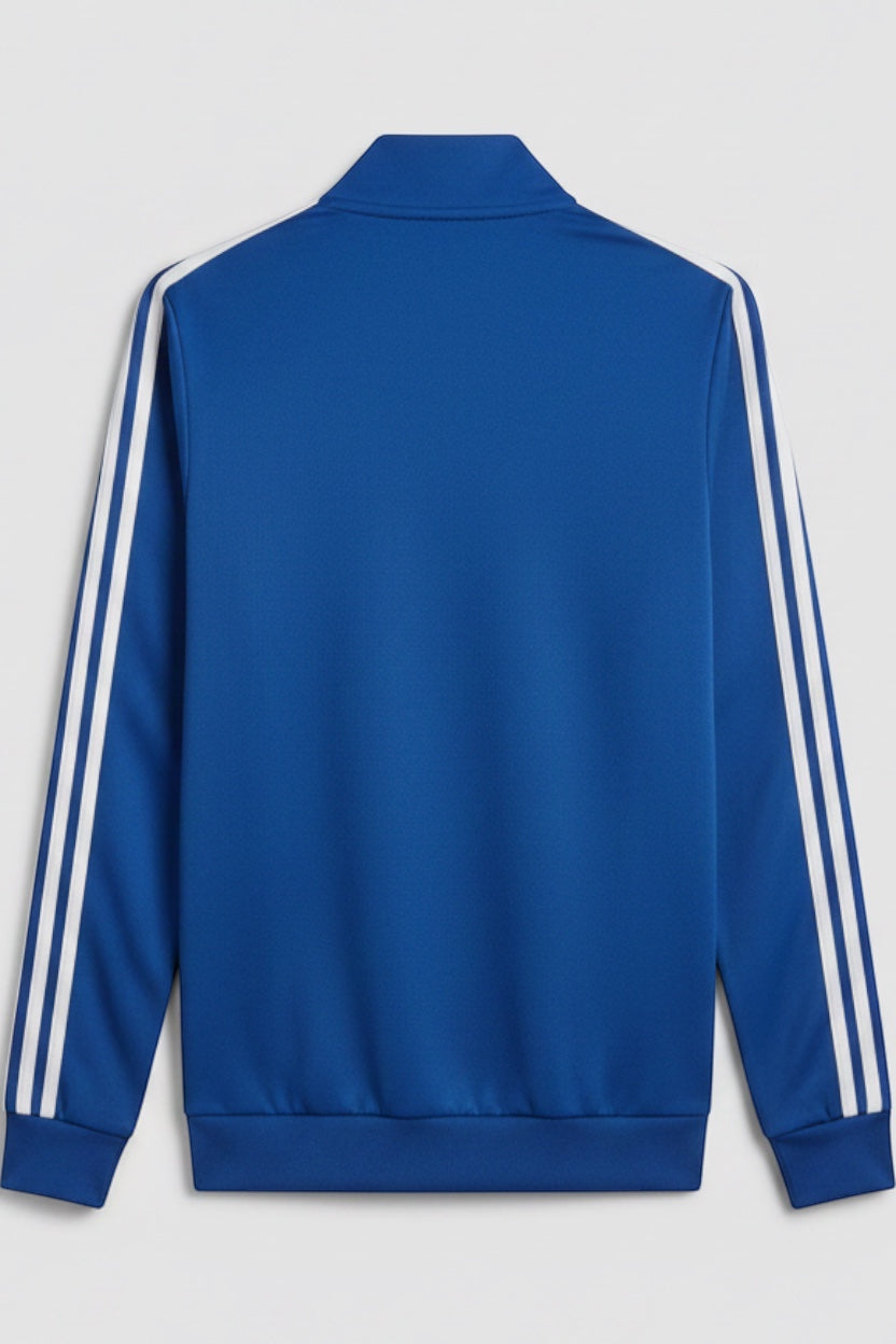 Adidas Herren Trainingsjacke Blau Weiß Größe M