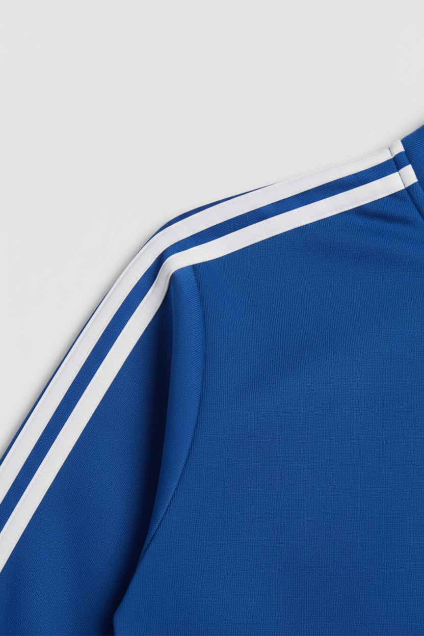 Adidas Herren Trainingsjacke Blau Weiß Größe M