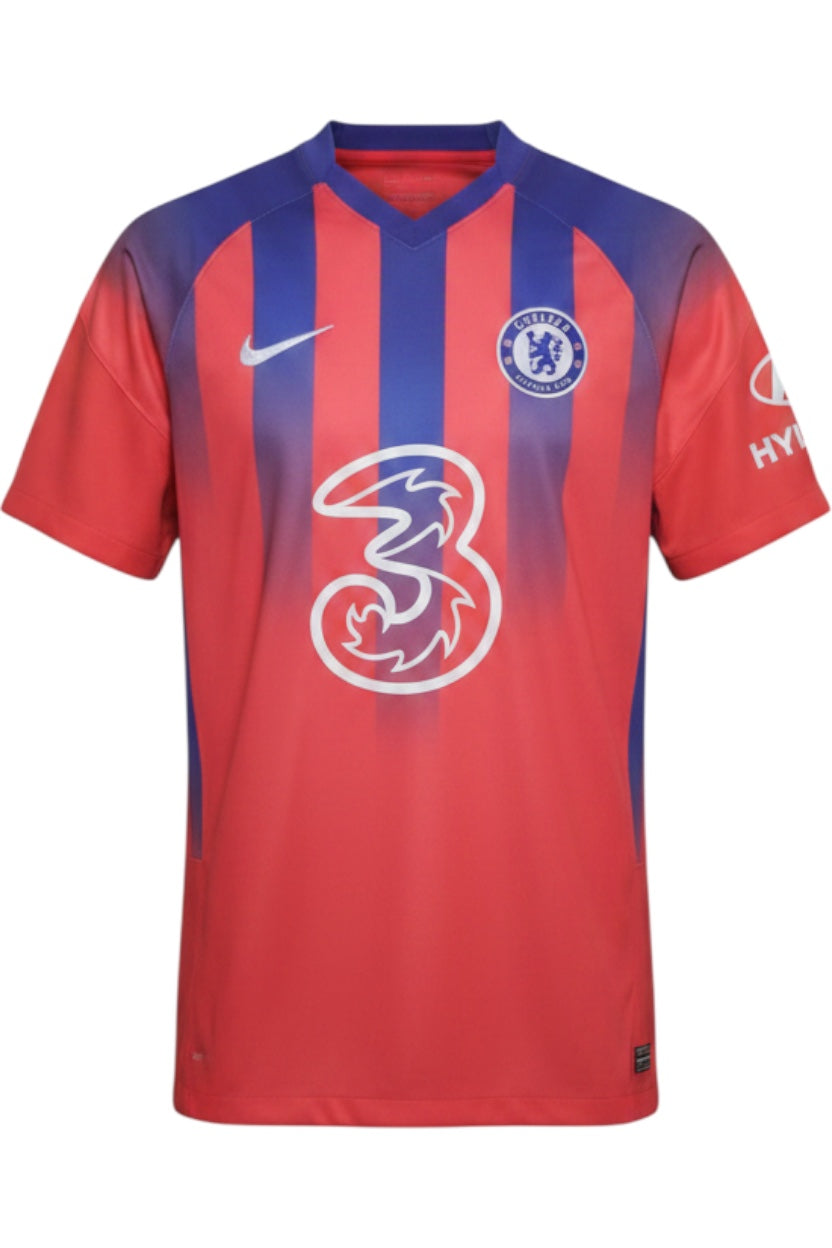Nike Herren Fußball Trikot Rot Blau Mehrfarbig Streifen Größe L