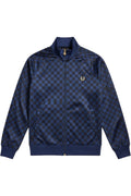 Fred Perry Herren Trainingsjacke Blau Schwarz Karo Größe S