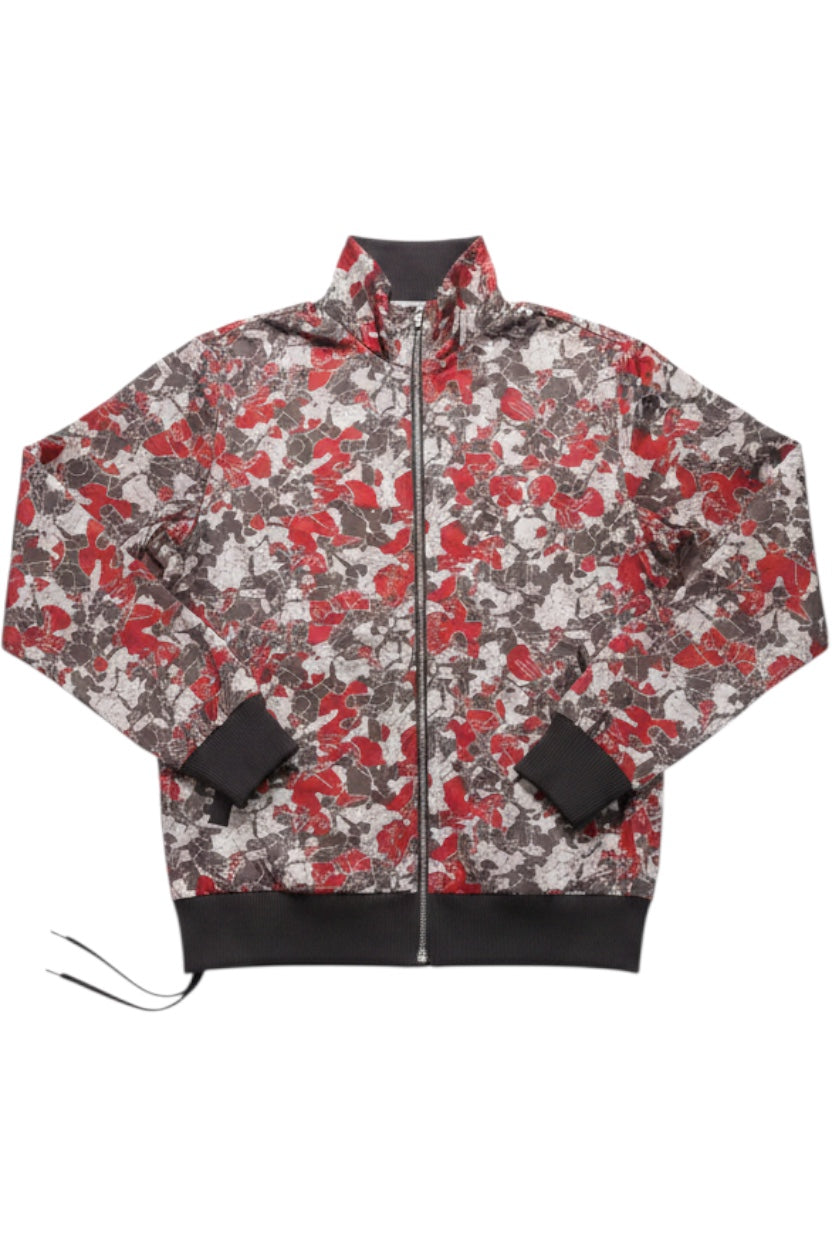 Nike Herren Trainingsjacke Rot Weiß Braun Mehrfarbig Blumen Größe L