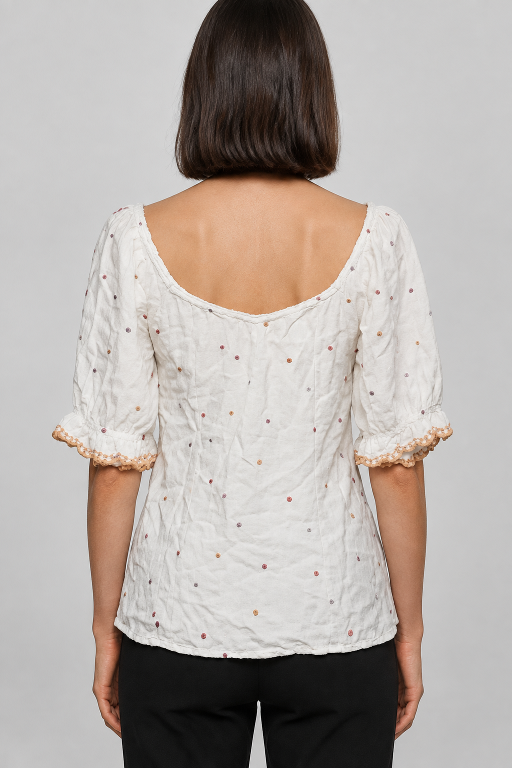 Odd Molly Damen Top Weiß Mehrfarbig Größe S