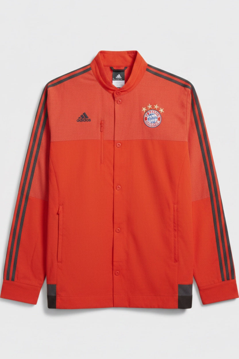 Adidas Herren Coachjacke Rot Schwarz Größe XL
