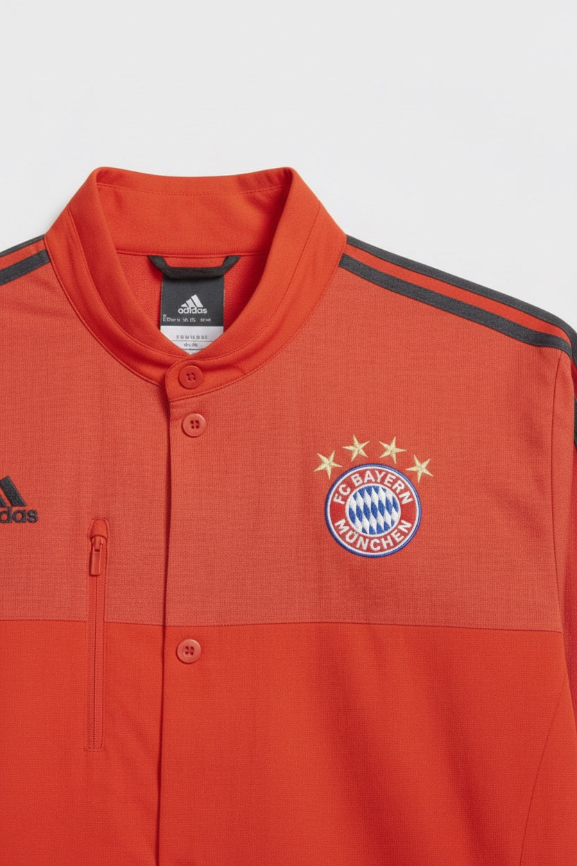 Adidas Herren Coachjacke Rot Schwarz Größe XL