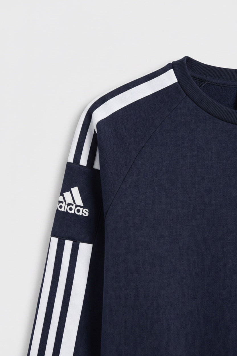 Adidas Herren Sweatshirt Blau Weiß Größe L