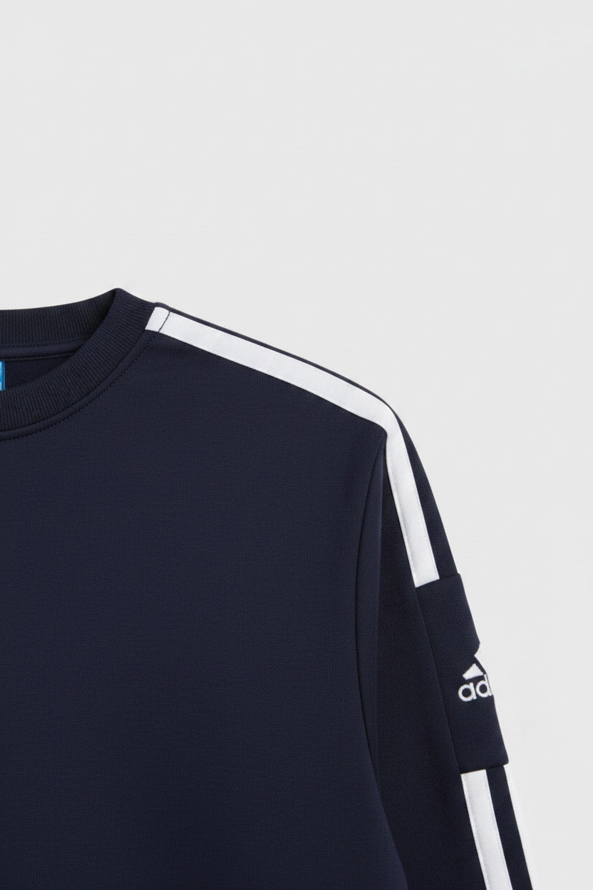 Adidas Herren Sweatshirt Blau Weiß Größe L