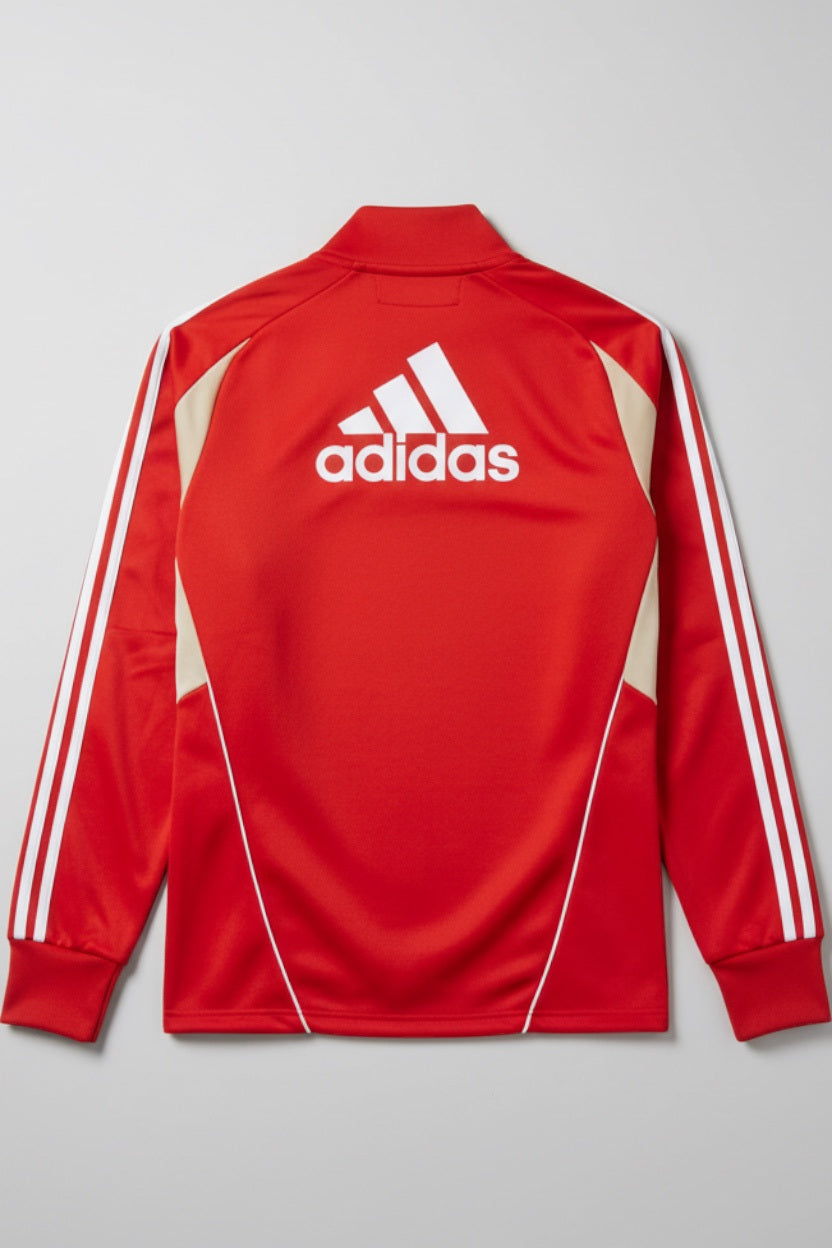 Adidas Herren Sweatshirt Rot Weiß Größe M