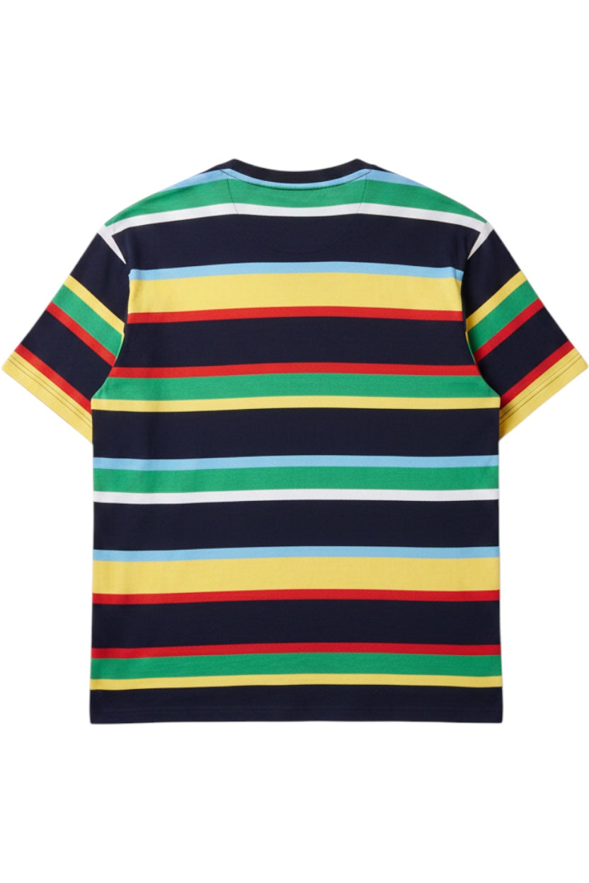 Karl Kani Herren T-Shirt Blau Mehrfarbig Streifen Größe XL