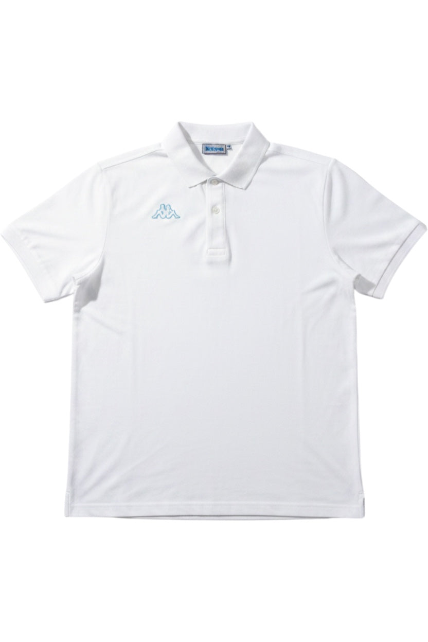 Kappa Herren Poloshirt Weiß Einfarbig Größe L