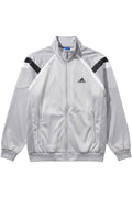 Adidas Herren Trainingsjacke Grau Schwarz Weiß Streifen Größe M