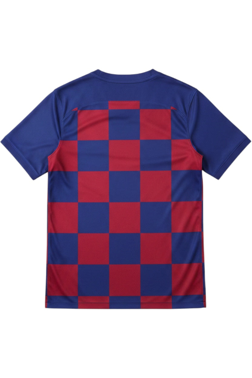 Nike Herren Fußball Trikot Blau Rot Karo Größe L