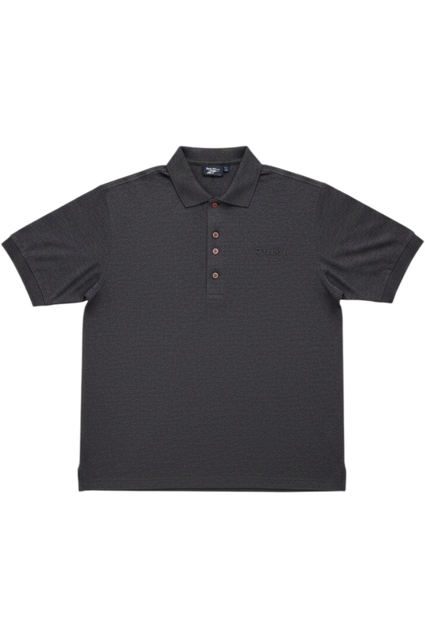Reebok Herren Poloshirt Grau Einfarbig Größe XL