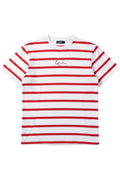 Karl Kani Herren T-Shirt Weiß Rot Streifen Größe S