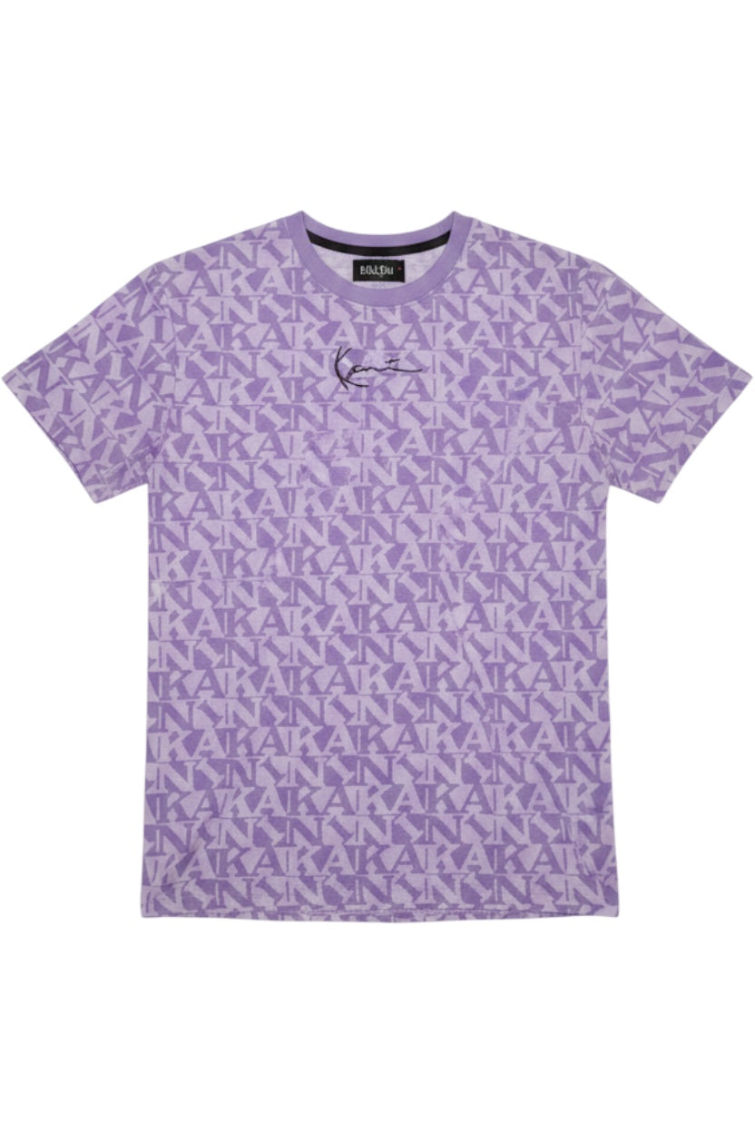 Karl Kani Herren T-Shirt Lila Print Größe S