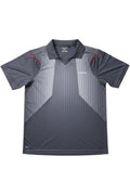 Reebok Herren Poloshirt Grau Gestreift Größe S
