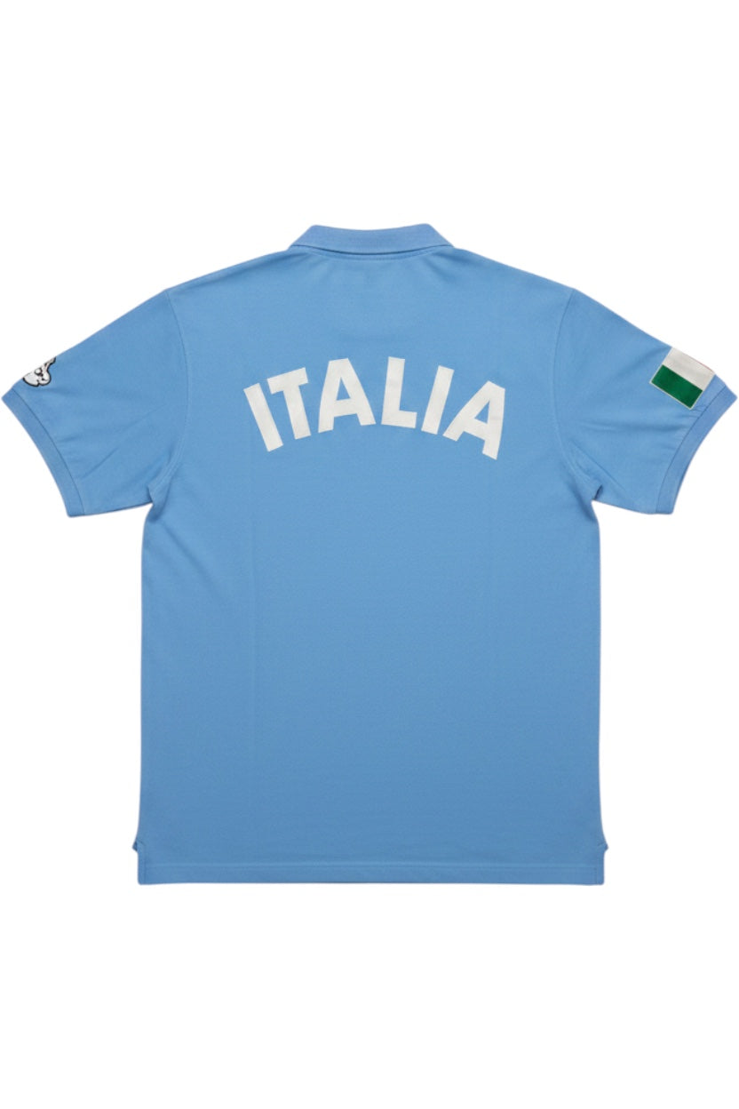 Kappa Herren Poloshirt Blau Einfarbig Größe L