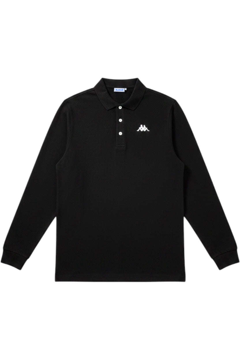 Kappa Herren Poloshirt Schwarz Einfarbig Größe 3XL
