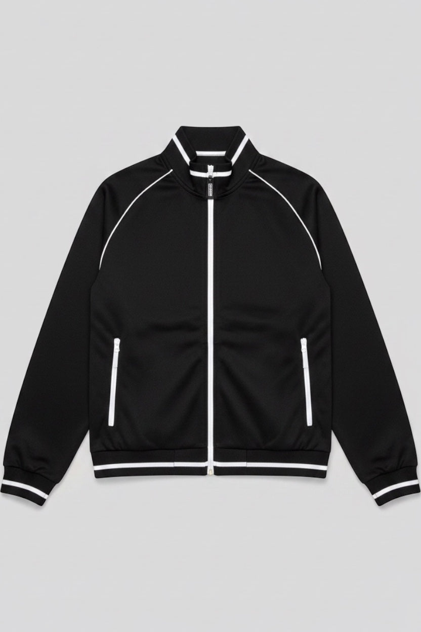 Clique Herren Trainingsjacke Schwarz Weiß Größe L