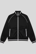 Clique Herren Trainingsjacke Schwarz Weiß Größe L