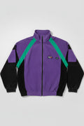 Herren Trainingsjacke Lila Schwarz Grün Größe M