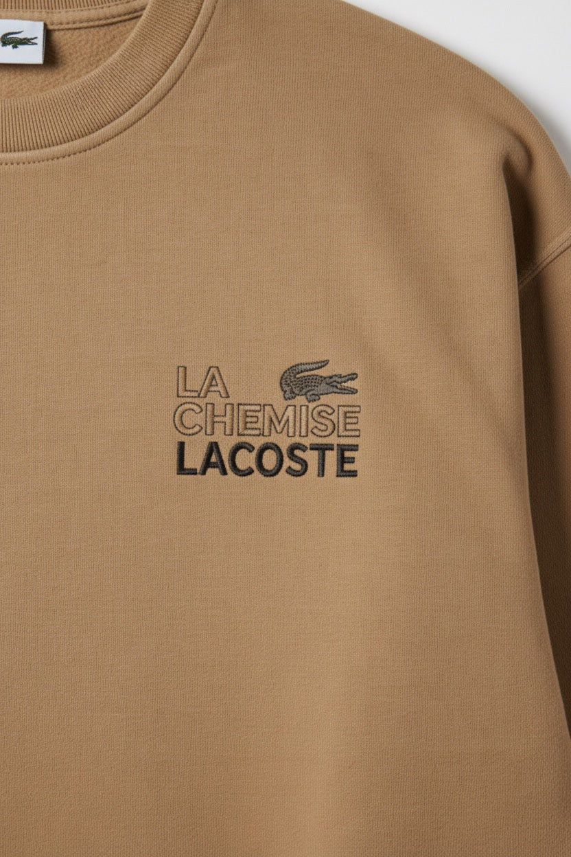 Chemise Lacoste Herren Sweatshirt Beige Größe M/L