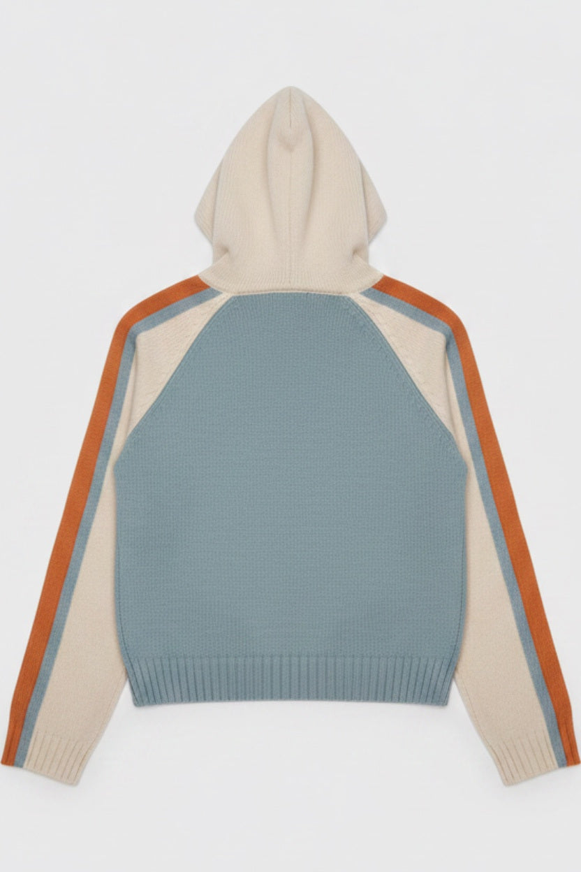 Converse Herren Kapuzenpullover Blau Beige Orange Größe XL
