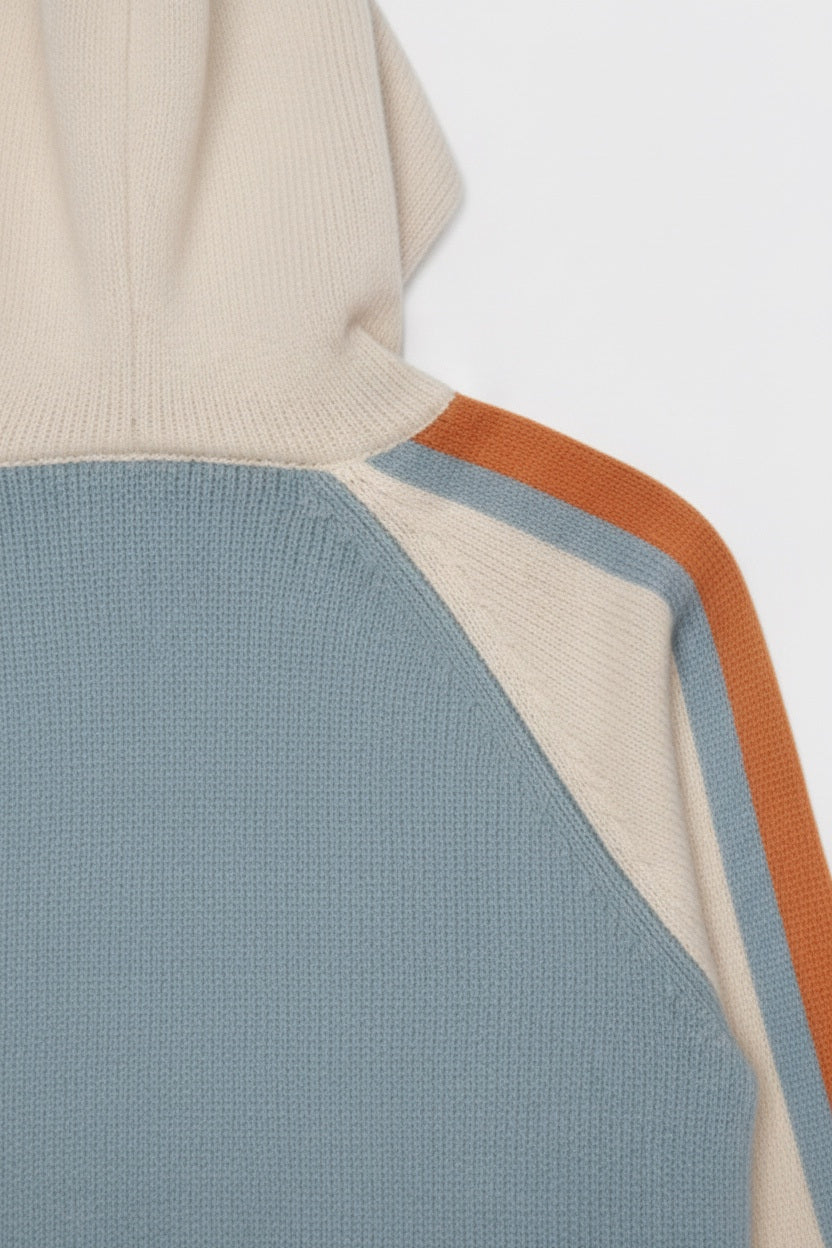 Converse Herren Kapuzenpullover Blau Beige Orange Größe XL
