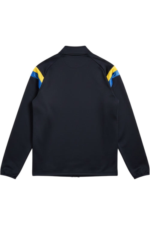Adidas Herren Trainingsjacke Blau Gelb Streifen Größe S
