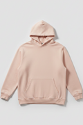 Daily Deals Outlet beige Adidas men's hoodie in soft cotton blend sweat fabric with a front kangaroo pocket.