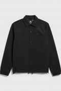 Daily Deals Outlet black Adidas coach jacket made from recycled polyester and elastane with a classic button-up front.
