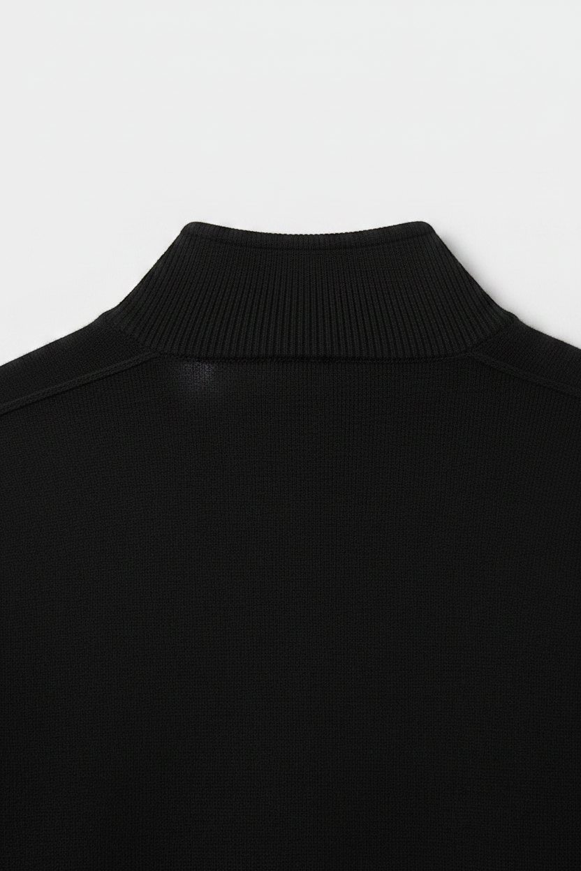 Daily Deals Outlet Polo Jeans Company Ralph Lauren men's black cotton knit sweater with ribbed mock neck collar