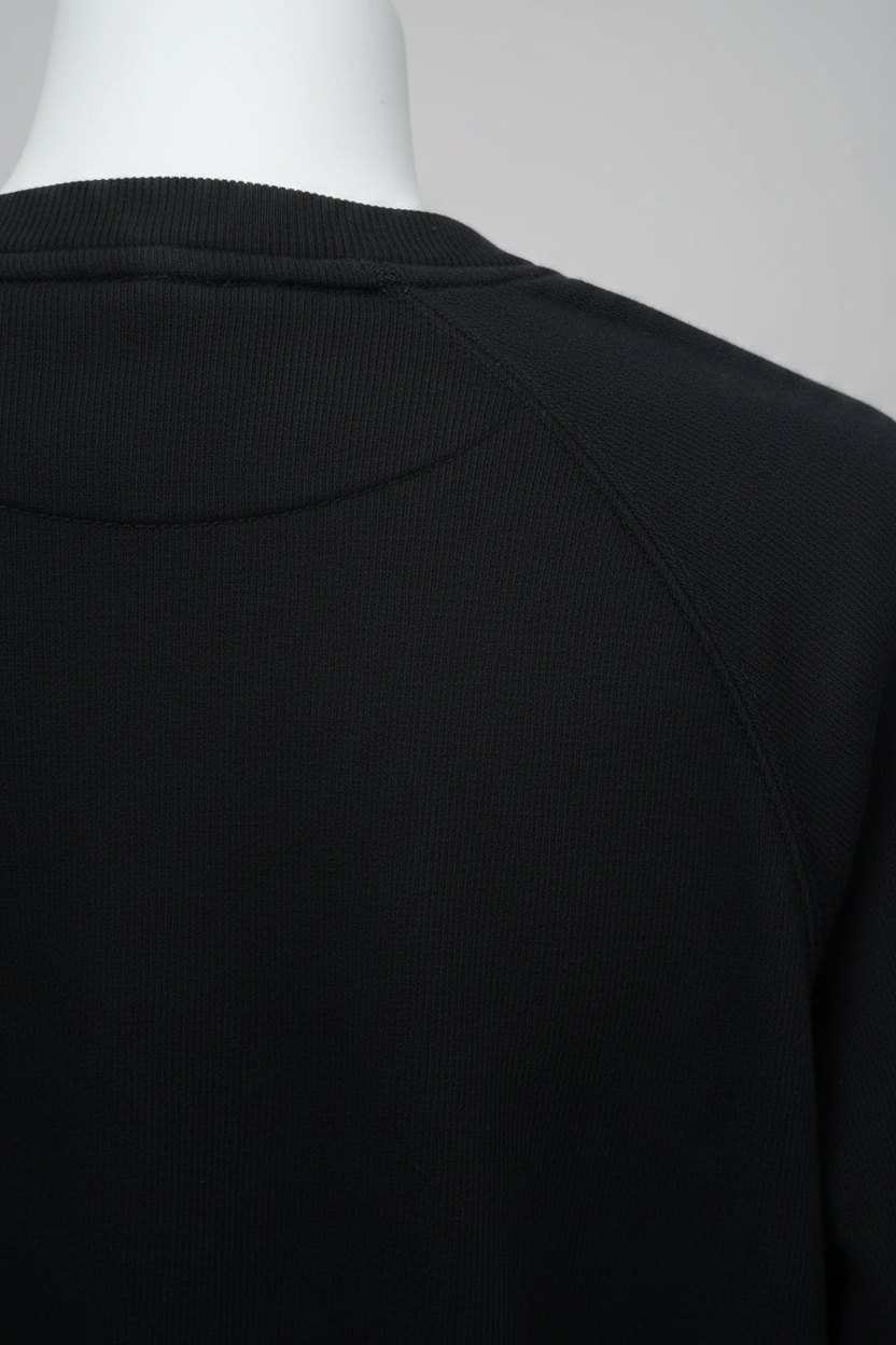 Daily Deals Outlet black U.S. Polo Assn. cotton sweatshirt with ribbed collar and raglan sleeves