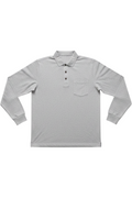 Daily Deals Outlet grey long-sleeve rugby shirt by Filippa K in cotton blend with chest pocket and button placket