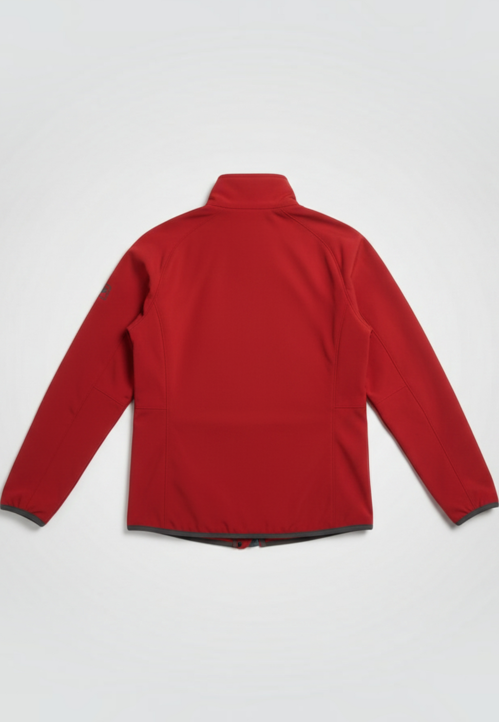 Daily Deals Outlet red Jack Wolfskin fleece jacket for men, back view, made of durable polyester.