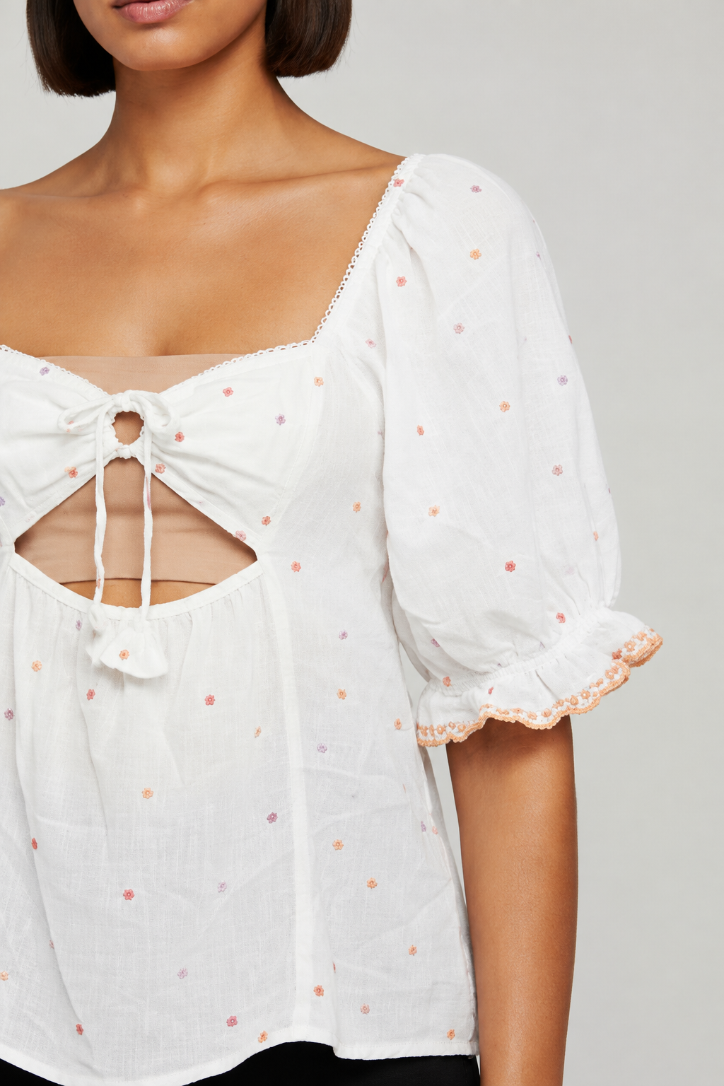 Odd Molly Damen Top Weiß Mehrfarbig Größe S