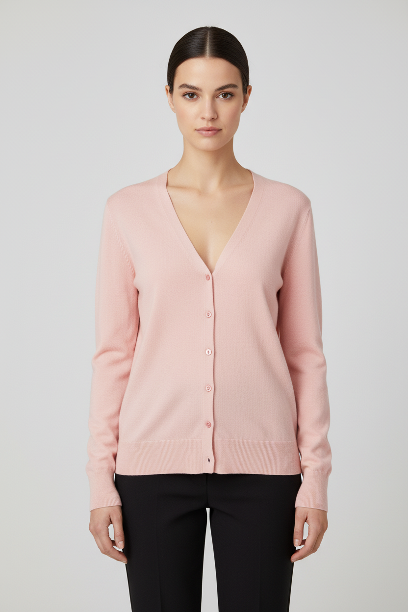 Massimo Dutti Damen Strickjacke Pink Größe XL