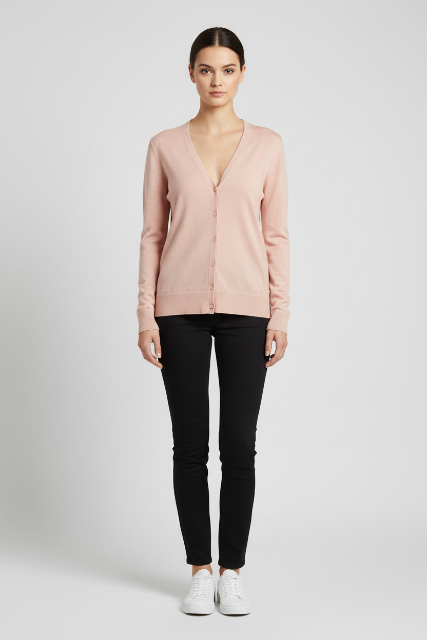 Massimo Dutti Damen Strickjacke Pink Größe XL