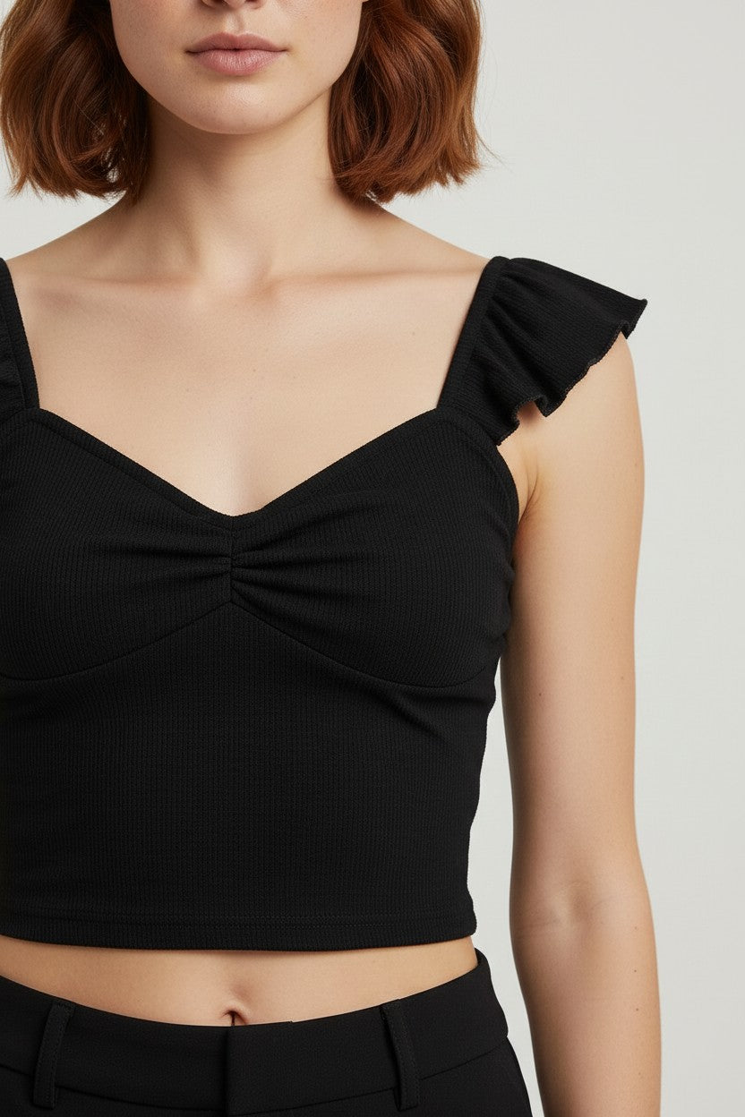 Cider Damen Top Schwarz Größe XL