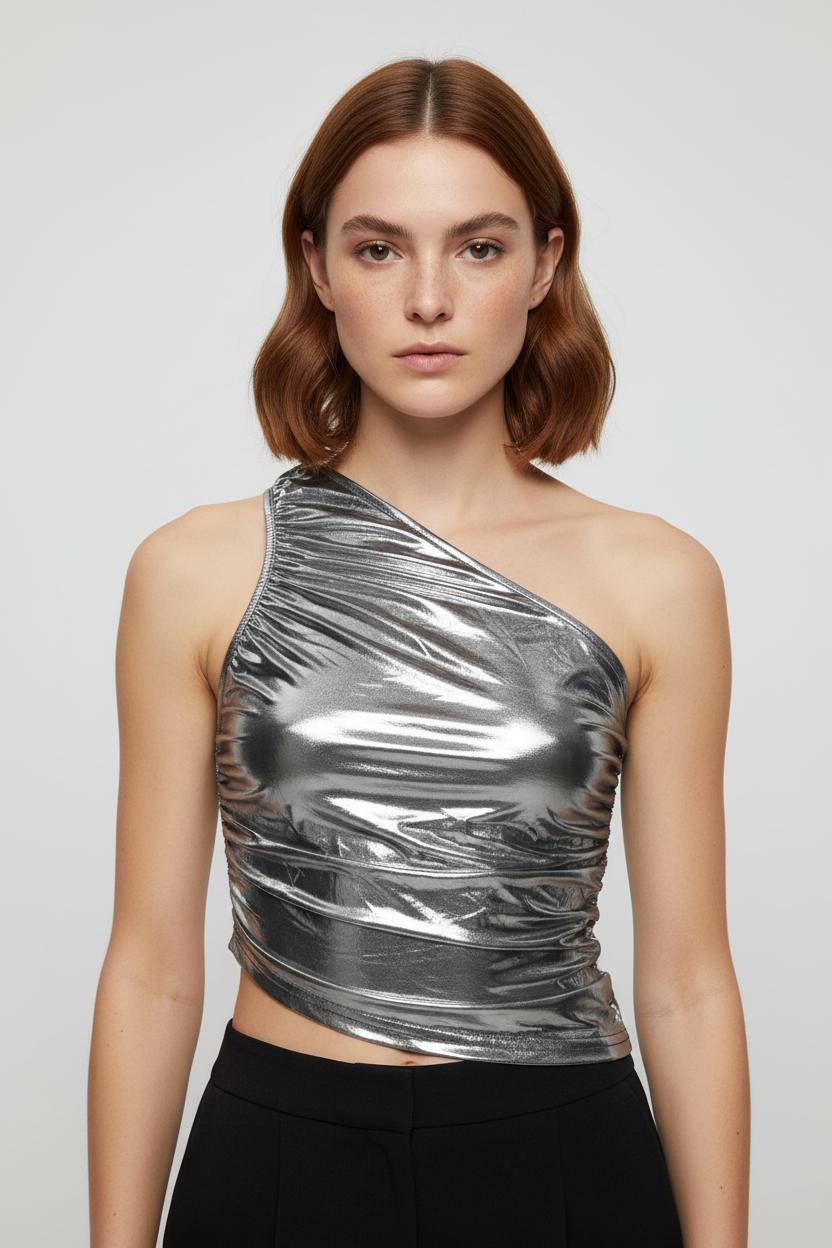 Cider Damen Top Silber Größe S
