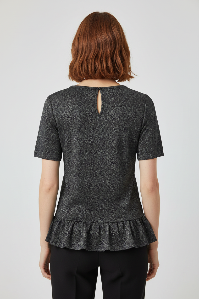 ESPRIT Damen Peplum Top Grau Größe XL