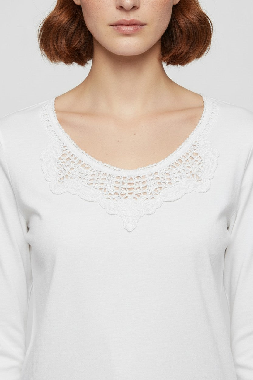 ESPRIT Damen Top Weiß Größe L